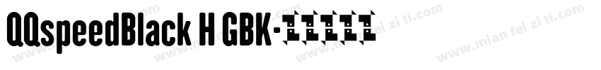QQspeedBlack H GBK字体转换